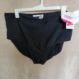NWT! Black Tummy Slimmer Croft and Barrow Swim Bottoms